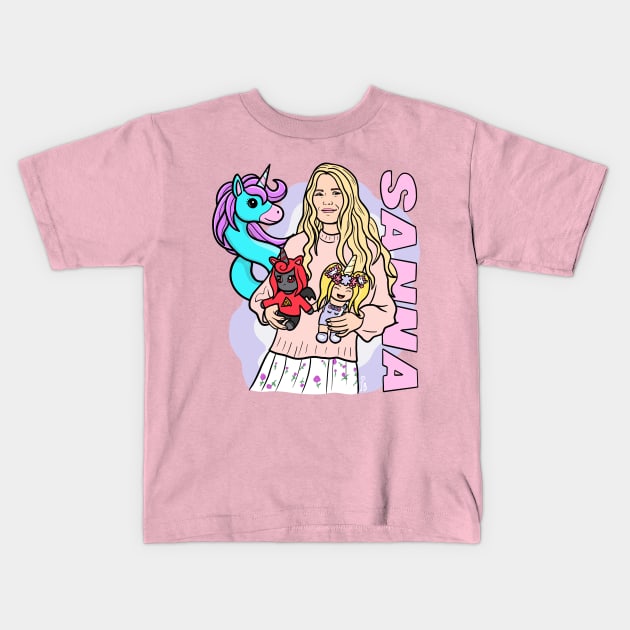 Sanna with Plushies Kids T-Shirt by Sketchy